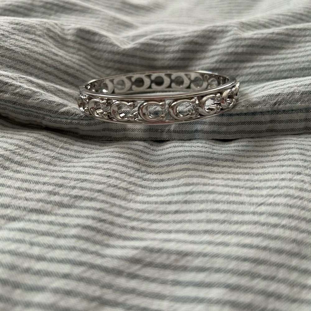 Coach Signature Hinged Bangle Bracelet